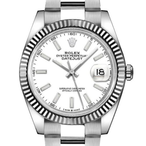 Rolex Datejust 41 White Dial Gold & Steel Men’s Watch M126334-0009