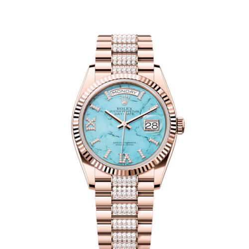 Rolex Day-Date 36, 18k Everose Gold with Diamond-set, 36mm, Ref# 128235-0065