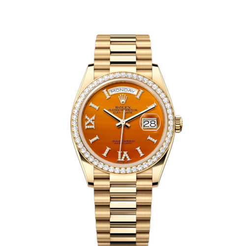 Rolex Day-Date 36, 18k Yellow Gold with Diamond-set, 36mm, Ref# 128348rbr-0049