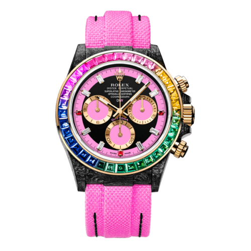 ROLEX Diw Daytona carbon rainbow pink 40mm carbon